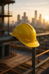 Yellow Helmet with Shadow Play