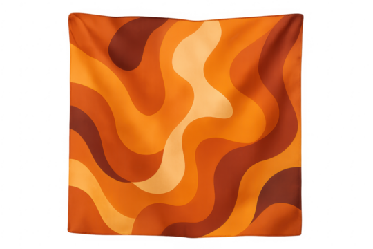 Retro wavy 70s abstract groovy pattern fabric