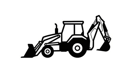 Naklejka premium excavator bulldozer symbol