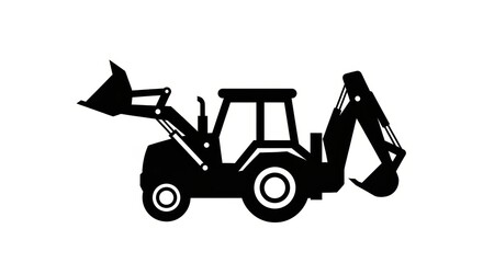 Fototapeta premium excavator bulldozer symbol