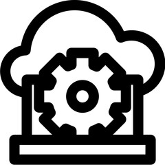Cloud computing manager icon outline vector