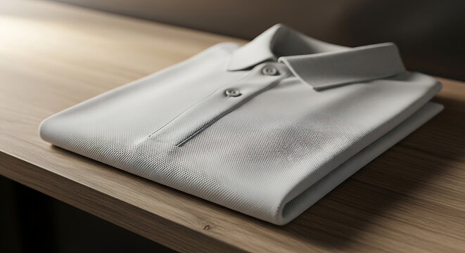 Folded White Polo Shirt