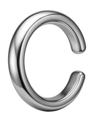 Sleek stainless steel ear cuff with a minimalist curved design.