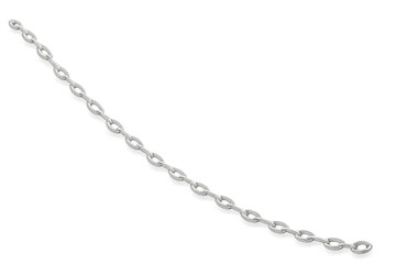 Metal chain links connecting diagonal on transparent background