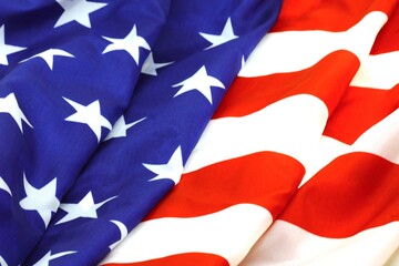 USA. Flag close up view
