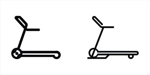 Treadmill Icon Set Minimalist Design for Fitness and Exercise Vector
