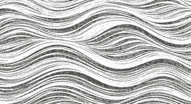 Abstract wave pattern with grunge texture in grayscale, creating a unique backdrop