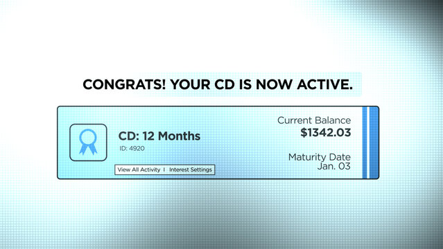  CD has been Opened in a Bank Account