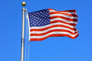 United States flag low angle view 