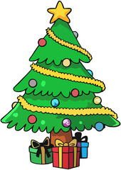 Decoratedd Christmass Treee w...