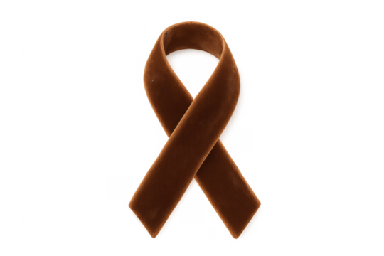 Brown awareness ribbon representing support and solidarity
