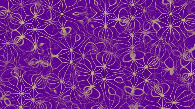 妖艶な麻の葉の背景動画（紫）