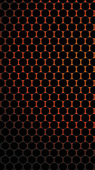 Honeycomb Mesh Grid  , Black honeycomb background abstract wallpaper featuring a repeating honeycomb