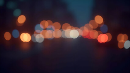 Dreamy cityscape blurred lights urban symphony painting the night with vibrant colors abstract