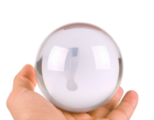 Crystal Ball in Hand Predicting the Future with Clarity.