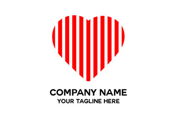 heart logo with upward line pattern