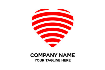 curved line heart logo