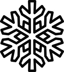 Simple snowflake icon design representing winter season and christmas holiday