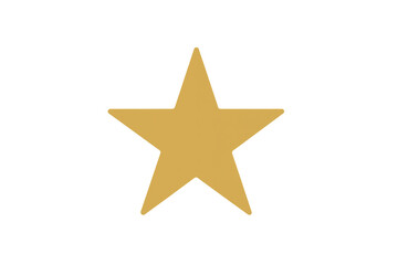 Obraz premium Gold five-pointed star icon symbolizing achievement, quality, success, and excellence on transparent background