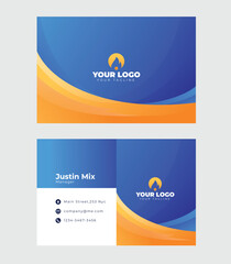 Template gradient business card