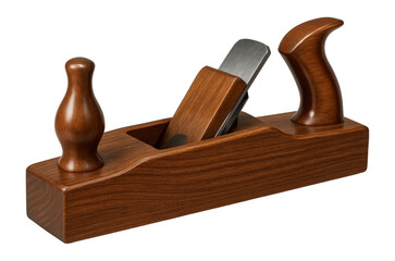 Wooden jointer plane with a flat sole for smoothing large surfaces in carpentry.