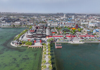 Fototapeta premium Aerial photography of Kaifeng Prefecture, Kaifeng City, Henan Province