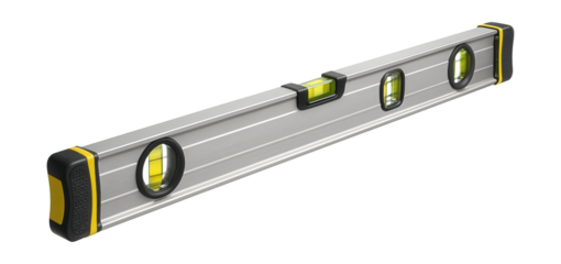 Two-meter level with extra grips for enhanced stability in large construction projects.