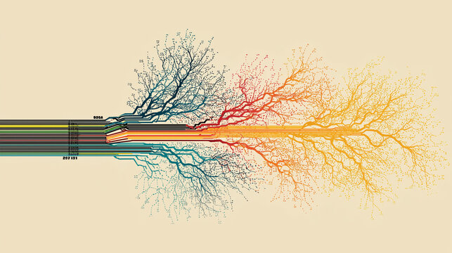 Parallel Processing Visualization - Digital Technology Workflow Concept