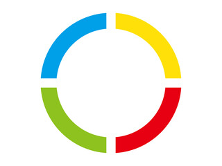 Fototapeta premium カラフルな円グラフのイメージ