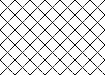 シームレスな手描きタイルのパターン　ワイヤー フェンス