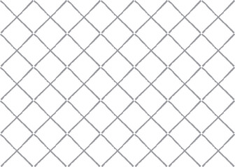 シームレスな手描きタイルのパターン　ワイヤー フェンス　グレー