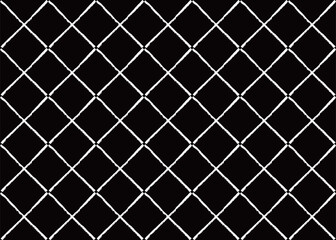 シームレスな手描きタイルのパターン　ワイヤー フェンス 白線