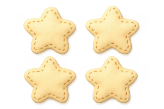 Crafting soft felt stars with hand-stitched detailing, creating a charming decorative element for nursery or celebration backgrounds