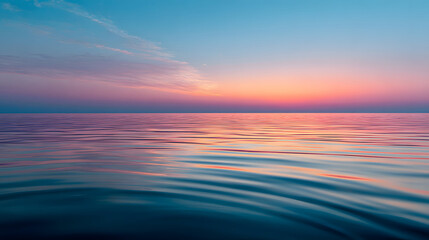 Vibrant Sunset Over Calm Ocean Waters