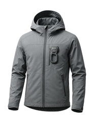 Lightweight composite expedition jacket with built-in safety lock for rocky terrain.