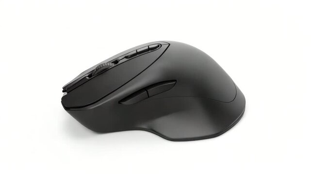 Black ergonomic computer mouse designed for comfort and precision in gaming and office use