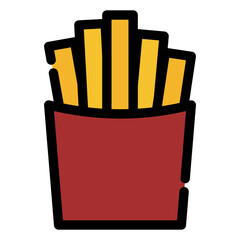 french fries vector illustration