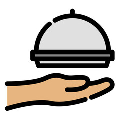 hand holding a tray