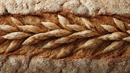 unique texture of whole grain bread surface captured in detail