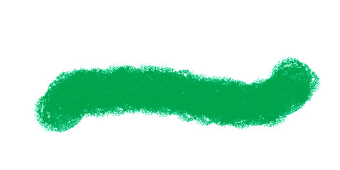 Green abstract brush stroke isolated on transparent background