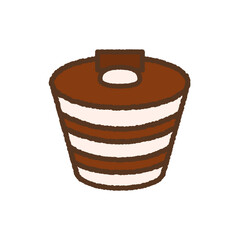 手書き風の単品アイコンイラスト　ティラミス