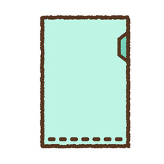 手書き風の単品アイコンイラスト　ファイル
