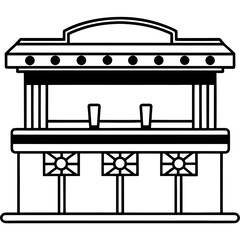 Play bar vintage design on white background