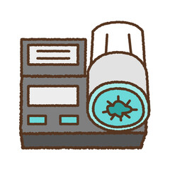 手書き風の単品アイコンイラスト　血圧計