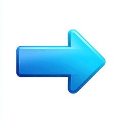 bright blue right arrow icon on a white background perfect for forward navigation next button user interface web and app design presentations infographics and directional graphics

