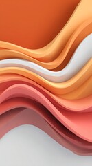 creative blend Vibrant Abstract Wave Pattern in Warm Tones and Soft Curves decor design