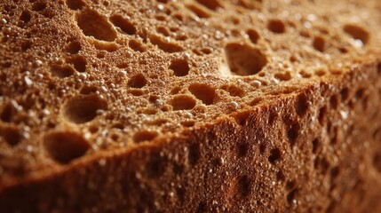 unique texture of whole grain bread surface captured in detail