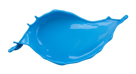 bright blue liquid splash dynamic motion abstract fluid wave, cutout, PNG isolated on white or transparent background