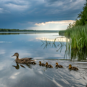 ducks on the water