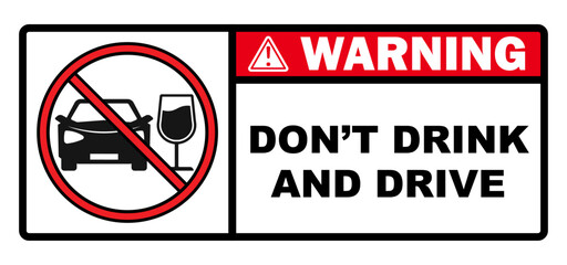 no drink and drive warning sign prohibited printable poster plaque template design